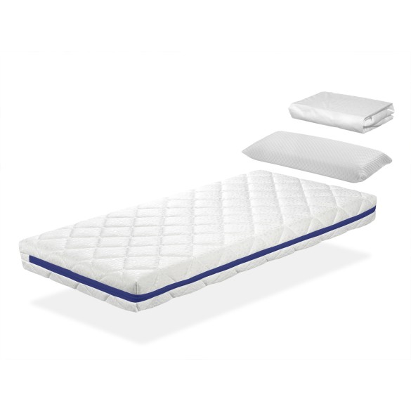 MATELAS HERMES 11 CM +  OREILLER À MÉMOIRE + DRAP